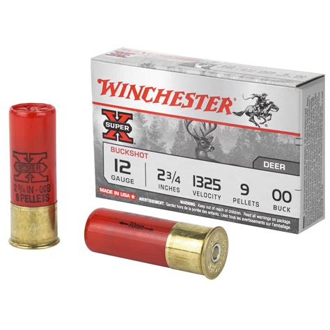 8 shot, black powder. . Winchester 12 gauge buckshot